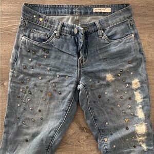 Blank NYC Distressed Embellished Jeans
